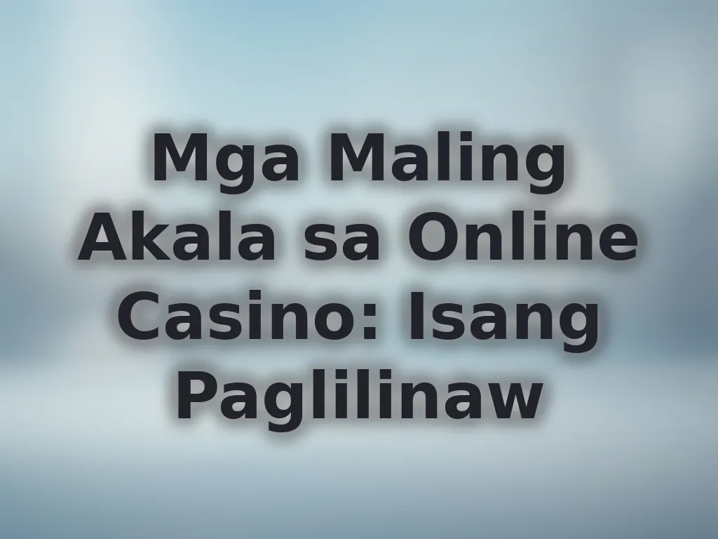Mga mito sa gambling